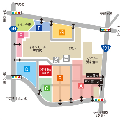 つがる市立図書館地図